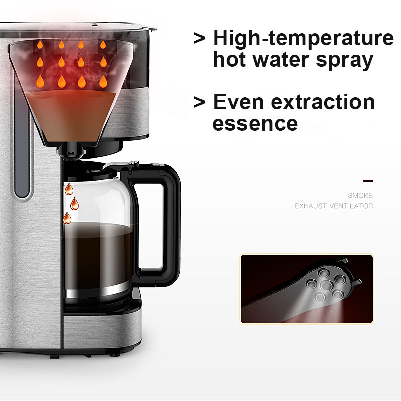 FXUNSHI MD-259T 1.5L 800W Automatic Insulation Drip Coffee Machine Maker Portable Tea Machine 8