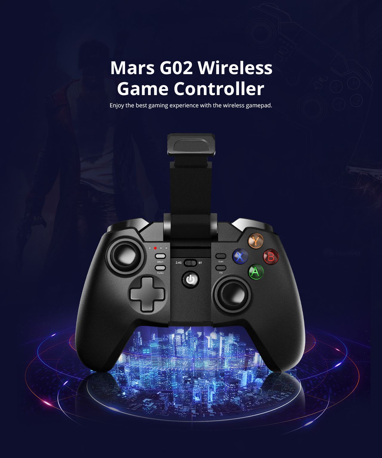G02 Wireless bluetooth 2.4GHz Game Controller Gamepad for Android Windows for PlayStation 3 PS3 6