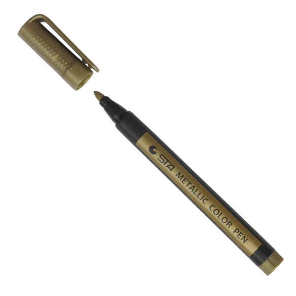 

STA 8151 Metal Mark Pen DIY Album Graffiti Black Card Paint Highlight Marker Pen For Office And School Supplies