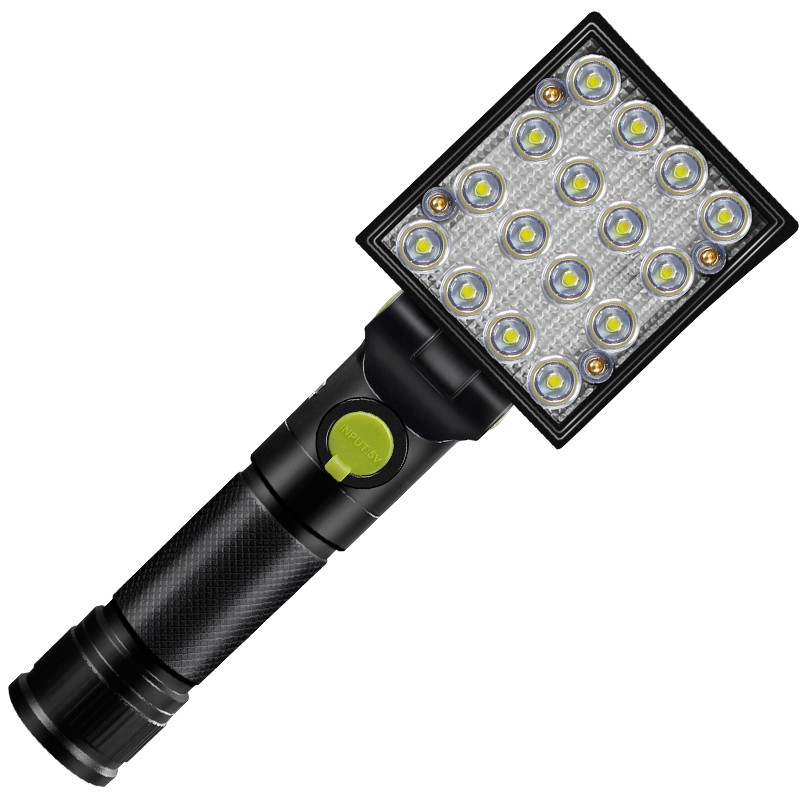 

WARSUN FF918 16x LEDs High Lumen USB Rechargeable Flashlight Magnetic Tail Work Light Maintenance Light