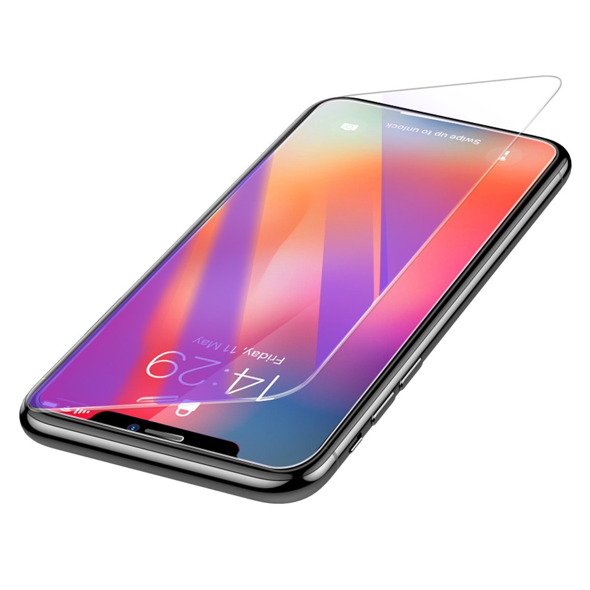 

Baseus 0.3mm Clear / Анти Протектор экрана из закаленного стекла голубого света для iPhone XR / iPhone 11 6.1 "2018