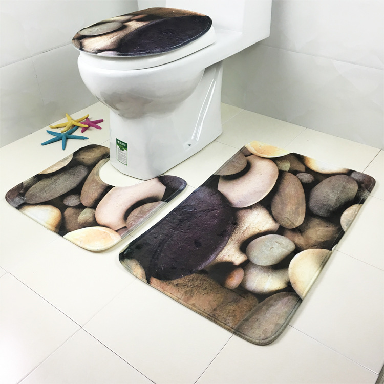 

3 шт коврик ковровое покрытие противоскользящие сиденье для унитаза коврики ванной камень туалет крышка стула