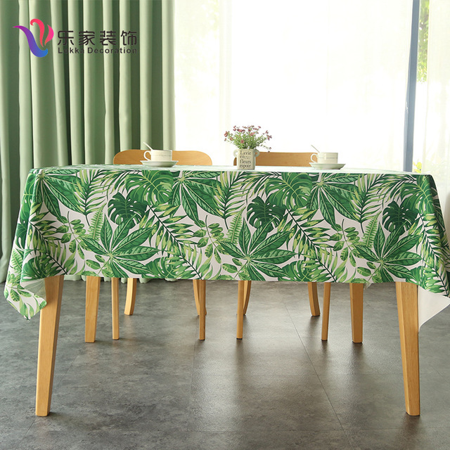 

Ins After Rain And Rain Green Plant Printing Table Mat Pvc Disposable Restaurant Rectangular Tablecloth Waterproof And Oilproof
