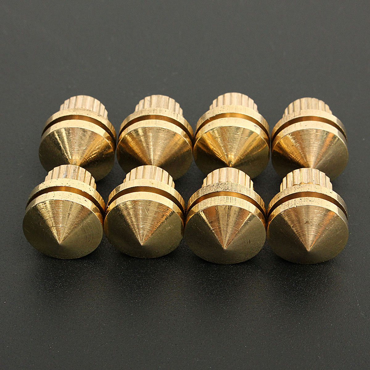 

8pcs HIFI M8 Copper Speaker Suspension Spikes Isolation Stands Feet Pads Base