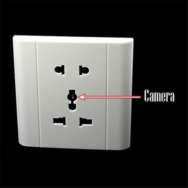 

Mini Voice Activated Surveillance Wall Socket Pinhole Hidden Camera Cam DVR Video Recorder