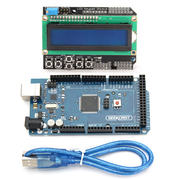 

Geekcreit® MEGA 2560 R3 Development Board MEGA2560 With LCD 1602 Keypad Shield For Arduino