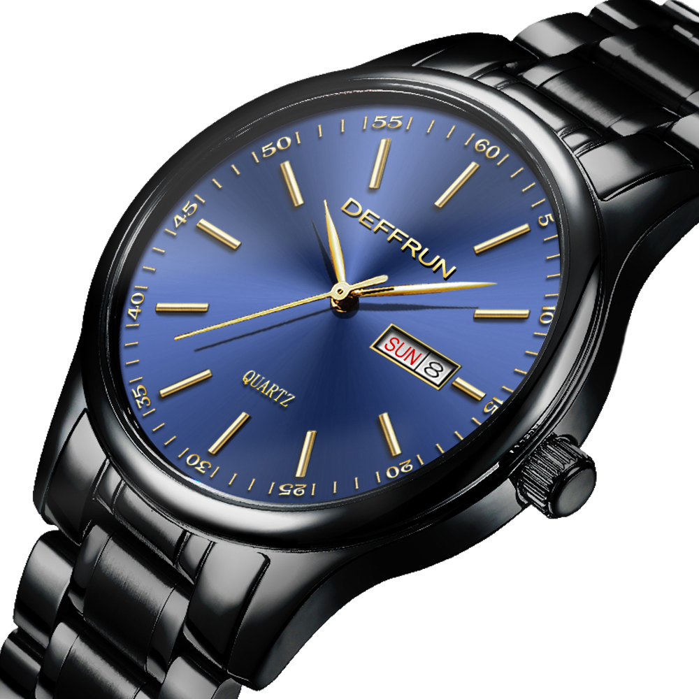 

DEFFRUN DQ0006 Casual Style Stainless Steel Men Wrist Watch