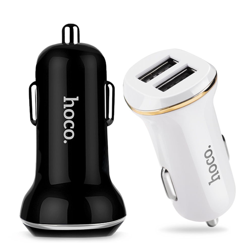 

HOCO Z1 5V 2.1A Dual USB Smart Авто Зарядное устройство с ночным светом для iPhone iPad Samsung Xiaomi