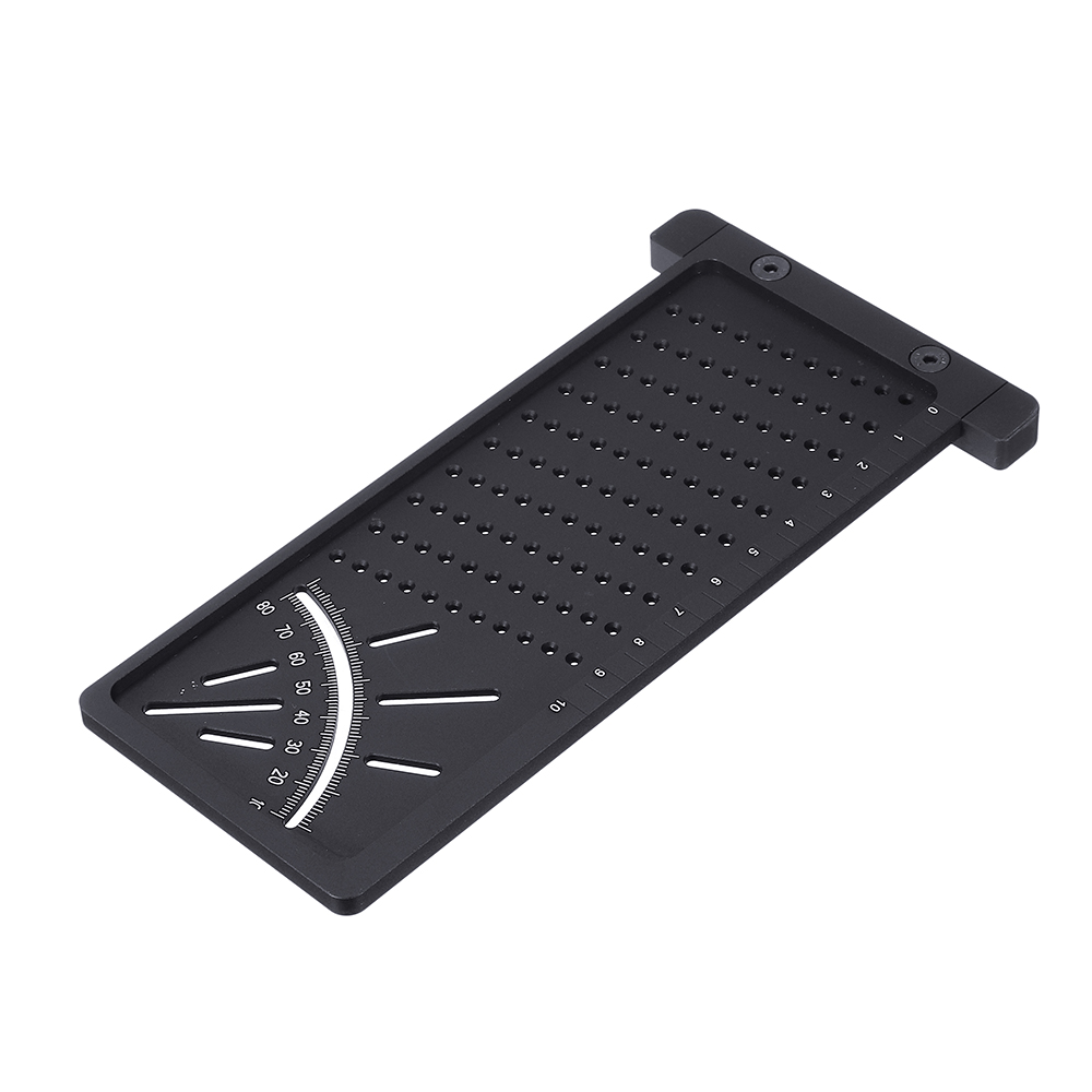 

Aluminum Alloy 3D Precision Woodworking Scribe Mark Line Gauge T-type Cross-out Ruler Hole Position Measuring Tool