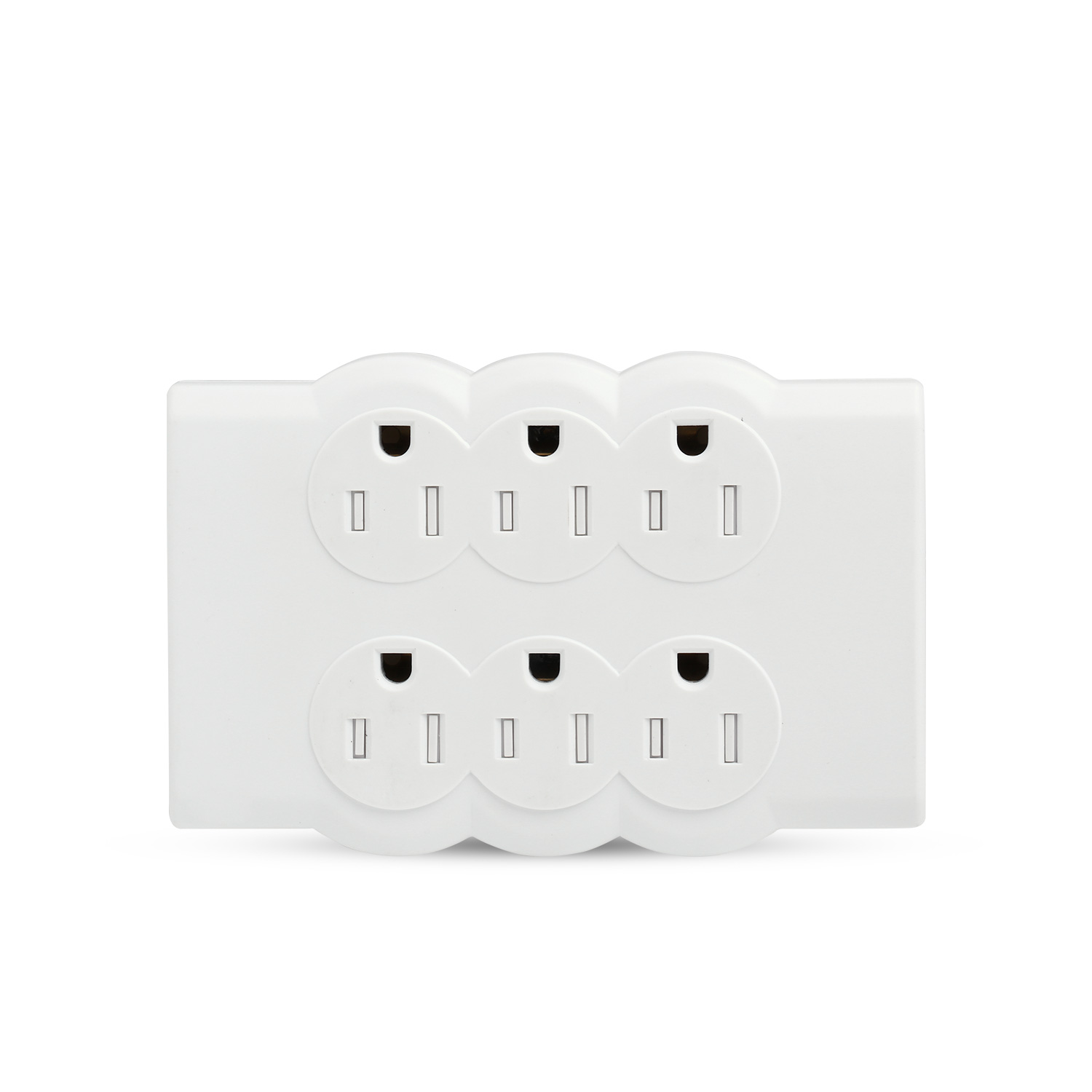 

BULL Safe Wall Mounted Electric 6 Outlets Surge Protector Mini Wall Socket Power Strip