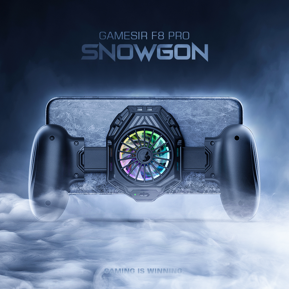 Find Gamesir F8 Pro Snowgon Game Controller Cooling Gamepad RGB Light Phone Holder Stand Cooling Grip Fan for IOS Android System Mobile Phone for Sale on Gipsybee.com with cryptocurrencies