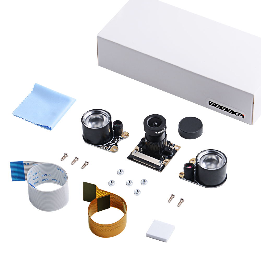 

Night Vision 5 Megapixel OV5647 Sensor Camera Adjustable-focus Module With Infrared Light Sensorfor Raspberry Pi 3B/3B+