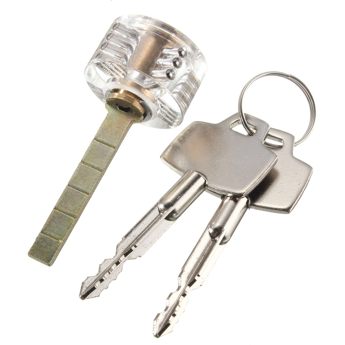 Pick Visable Padlock Transparent Cross Lock for Locksmith Practice Training Skill Lock Picks Tools