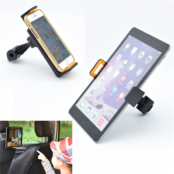 

Universal 360° Rotation Car Back Seat Clamp Head Rest Mount Holder for 4-12 inches Phone Tablet