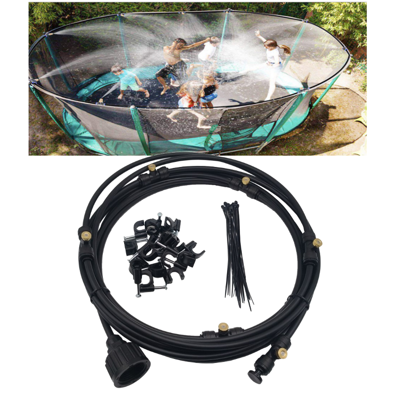 

Black 6-18M Outdoor Mist Coolant System Misting Cooling Kit for Greenhouse Garden Patio Watering Irrigation System
