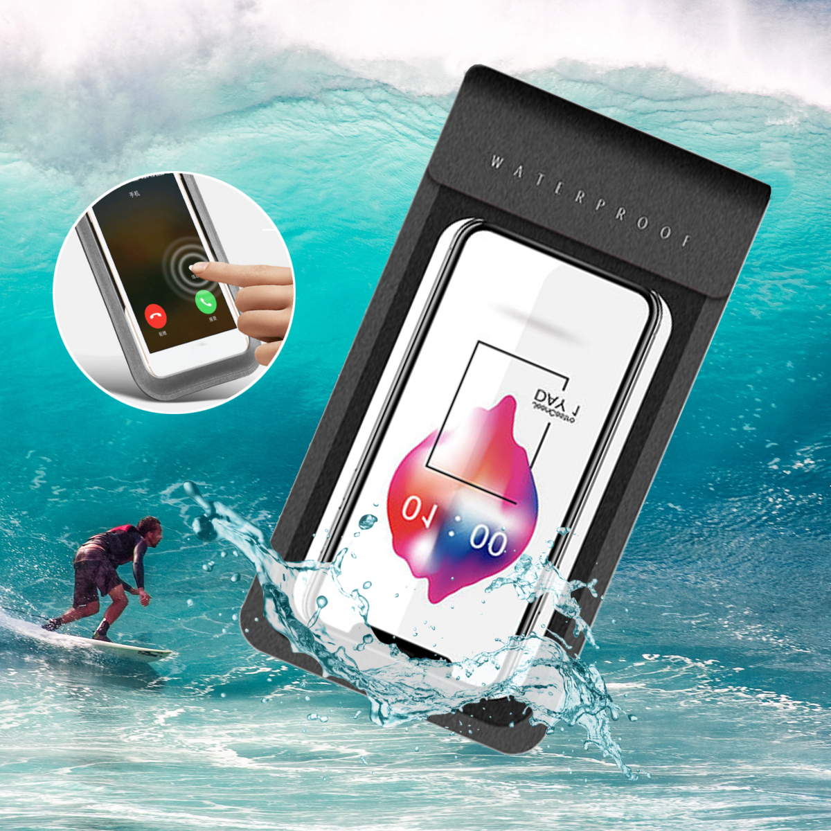 

ПВХ Универсальный Водонепроницаемы Телефон Сумка Чехол для плавания Сухой Сумка Для 5.0-6.1 дюймов Смартфон iPhone XS Sa