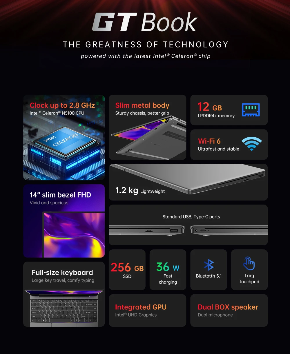 ALLDOCUBE GTBook - olcsó notebook új generációs Intel procival és 12 GB memóriával 3