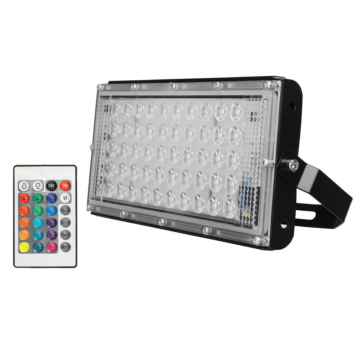 Find 50W RGB LED Floodlight 50LED AC220 240V IP65 Waterproof Outdoor Spotlight Support Remote Control for Sale on Gipsybee.com with cryptocurrencies