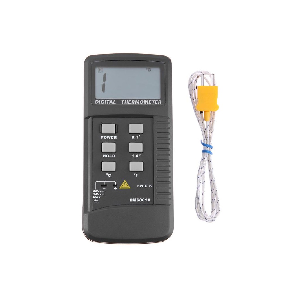 

DM6801A Portable LCD Digital Thermocouple Thermometer -50℃~1300℃ with K-Type Sensor Temperature Meter
