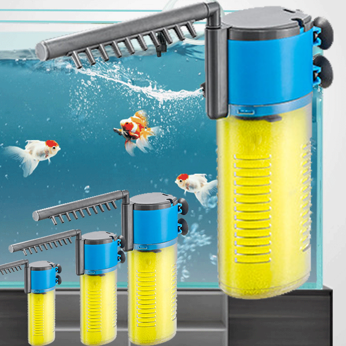 

3 In 1 Internal Filter Pump Aquarium Fish Tank Submersible Oxygen Water Pump