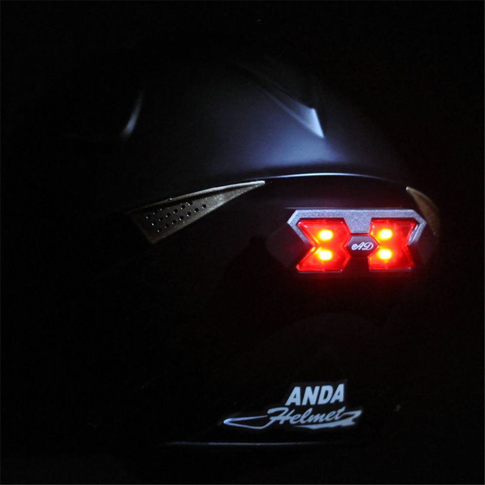 

Универсальный мотоцикл Шлем Задний фонарь Наклейка Night Light Strip Сигнальная лампа безопасности