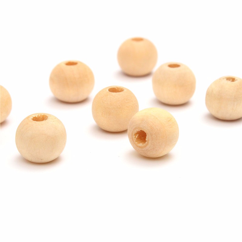 10pcs 6mm Natural Pure Wood Beads DIY Jewelry Findings