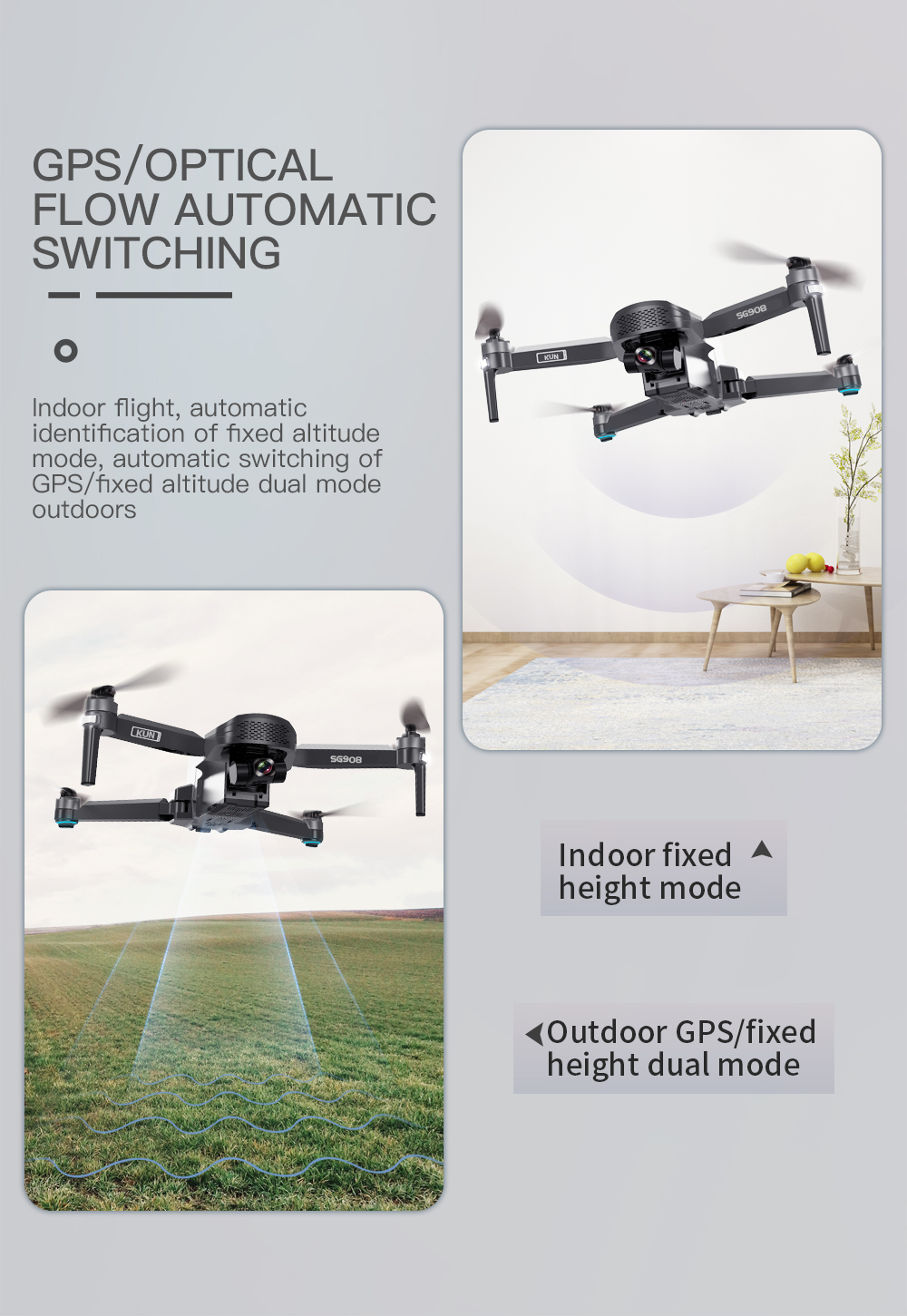 ZLL SG908 5G WIFI FPV GPS with 4K HD Camera Three-axis Gimbal 26mins Flight Time Brushless Foldable RC Drone Quadcopter RTF 15