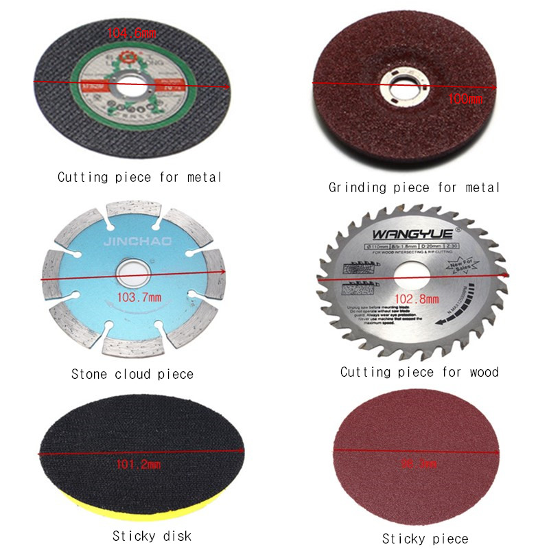 15pcs Angle Grinder Accessories 10mm Diameter Standard Cutting Seat and Protective Cover 