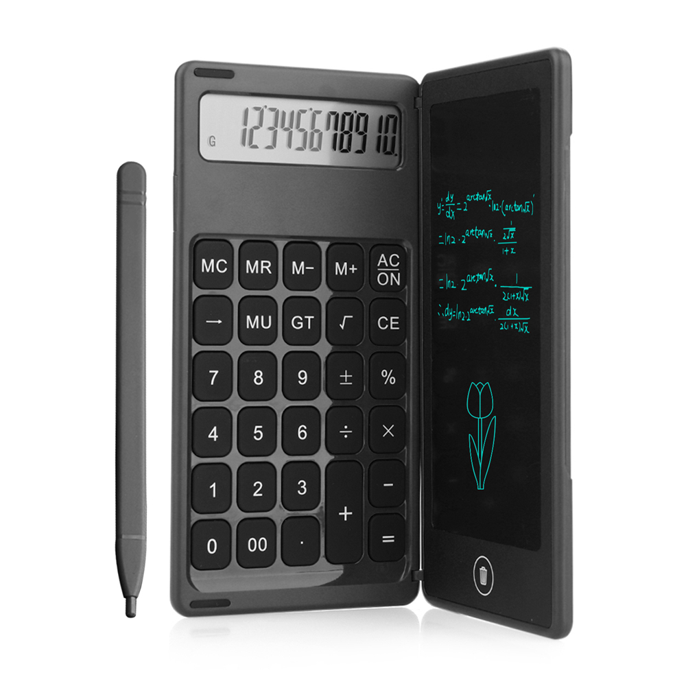 Find Gideatech 12 Digits Display Desktop Calculator with 6 Inch LCD Writing Tablet Foldable Repeated Writing Digital Drawing Pad with Stylus Pen Eraser Button Lock for Sale on Gipsybee.com with cryptocurrencies