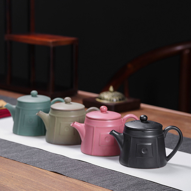 

Porcelain Vision Kung Fu Tea Set Teapot Simple Household Ceramic Tea Maker With Filter Tea Cup Large Capacity Single Pot