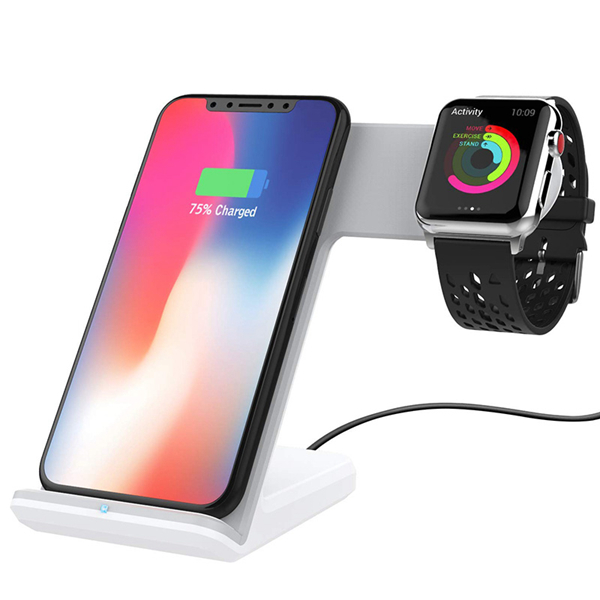 

Bakeey 2 in 1 10W 7.5W Wireless Charger Charging Dock For iPhone XS MAX XR iWatch 1 2 3 4 S9 Note 9