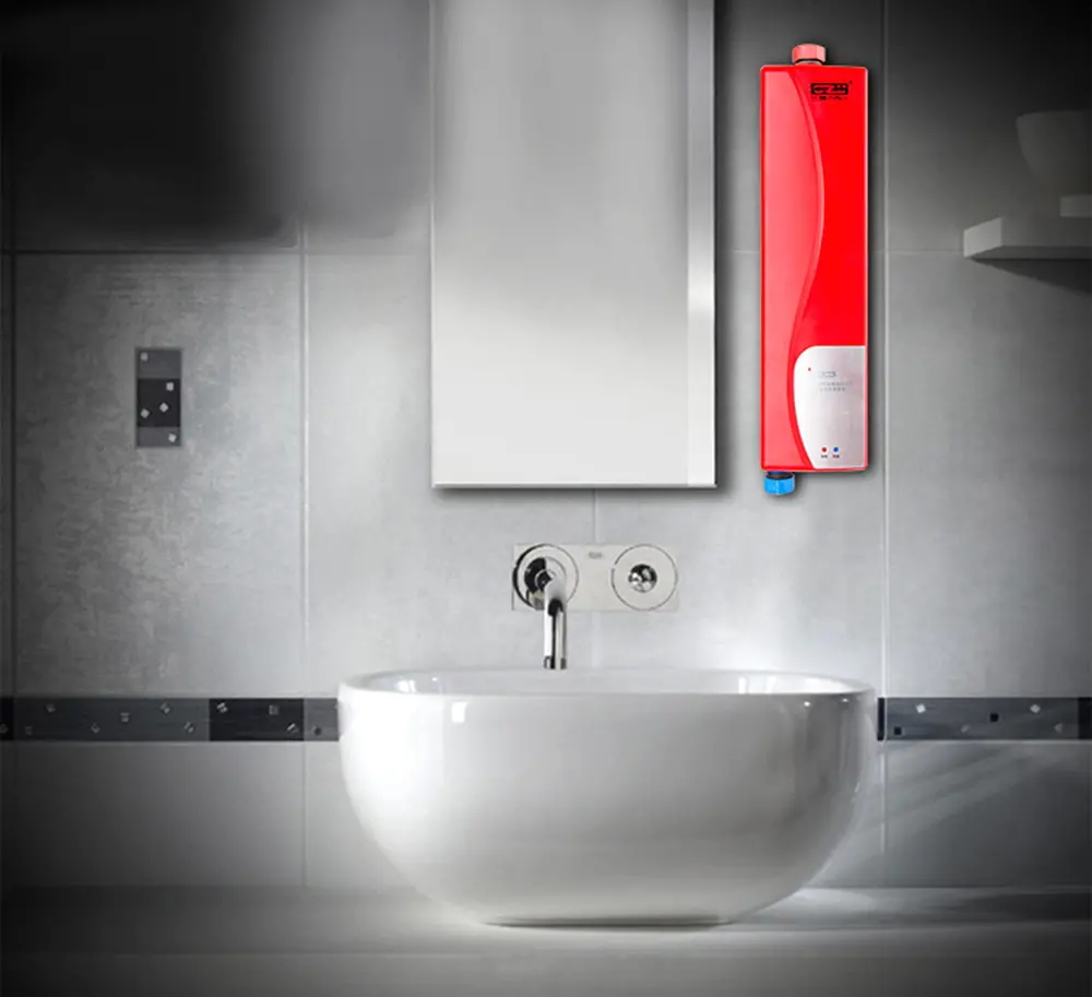 3000W Mini EU Elegant Instant Hot Water Heater Electric Indoor Tankless Water Heater for Bathroom Kitchen