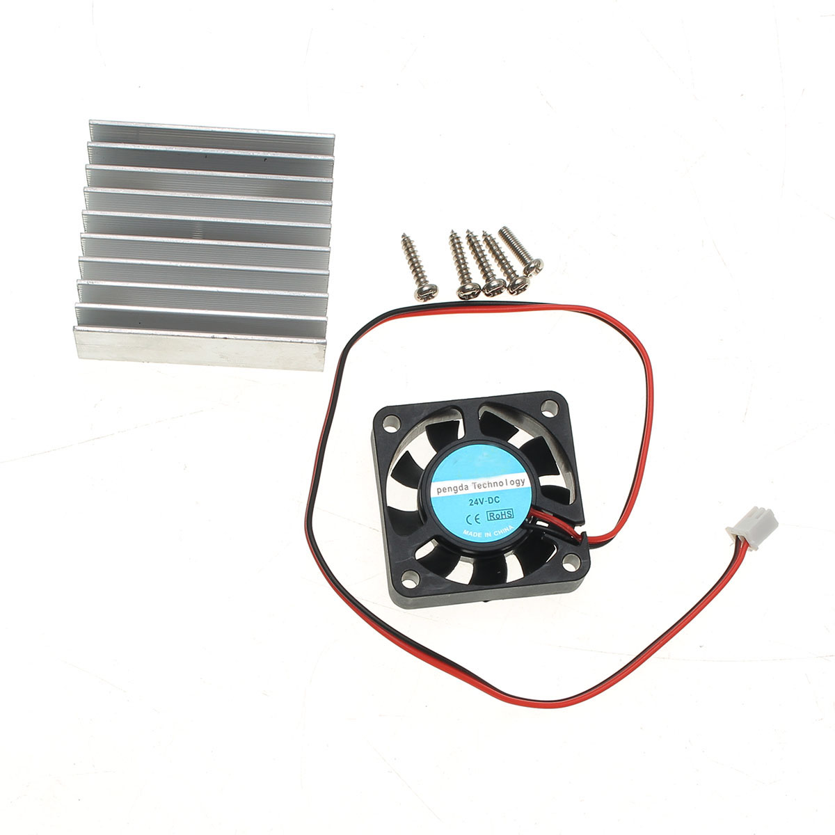 

3pcs Original Hiland Heat Sink + Cooling Fan + Mounting Screws Kit For 0-30V 0-28V Universal Power Supply