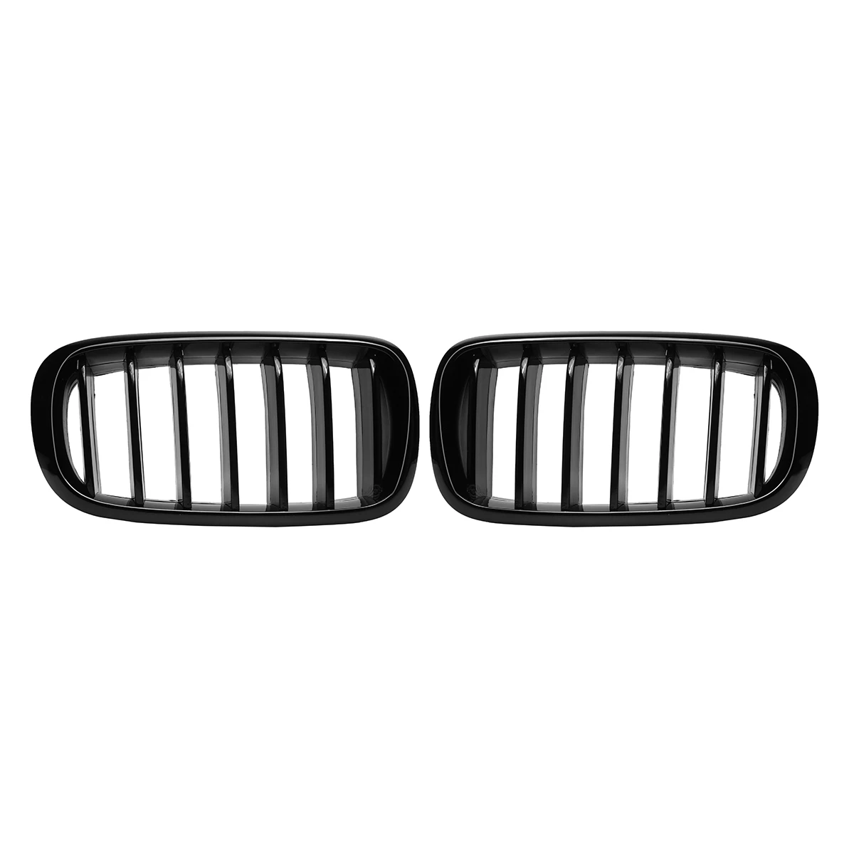 One Pair Car Gloss Black Front Kidney Grille Grilles For BMW X5 F15 X6 F16 2014-2017