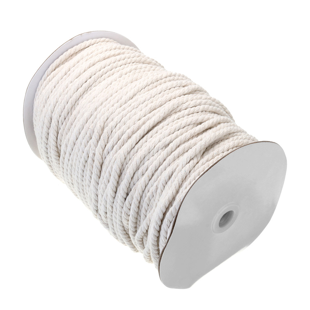 Natural White Braided Cotton Twisted Cord Rope