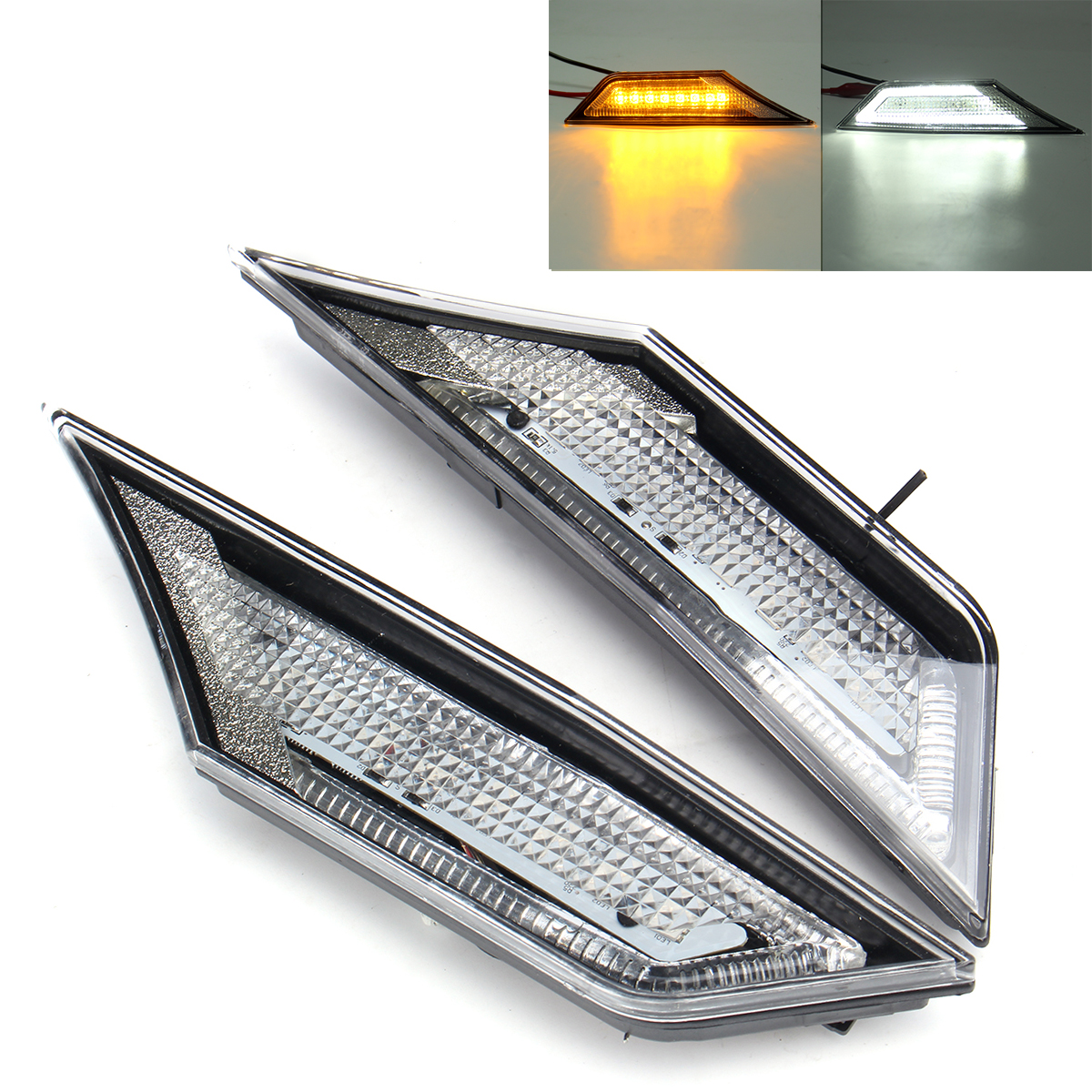 

LED Авто Прозрачные боковые маркерные огни Вращение угловой парковки Лампа для Honda Civic 10 16-18