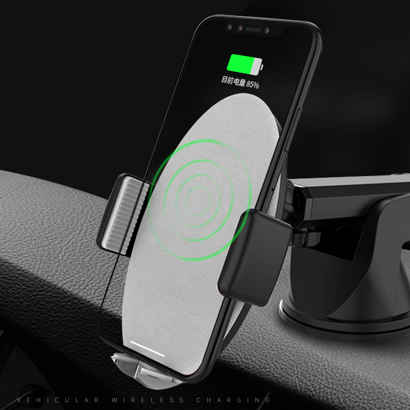

Bakeey ™ 10 Вт Qi Wireless Fast Charge Smart Auto Замок Авто Держатель для телефона на приборной панели Подставка для iP