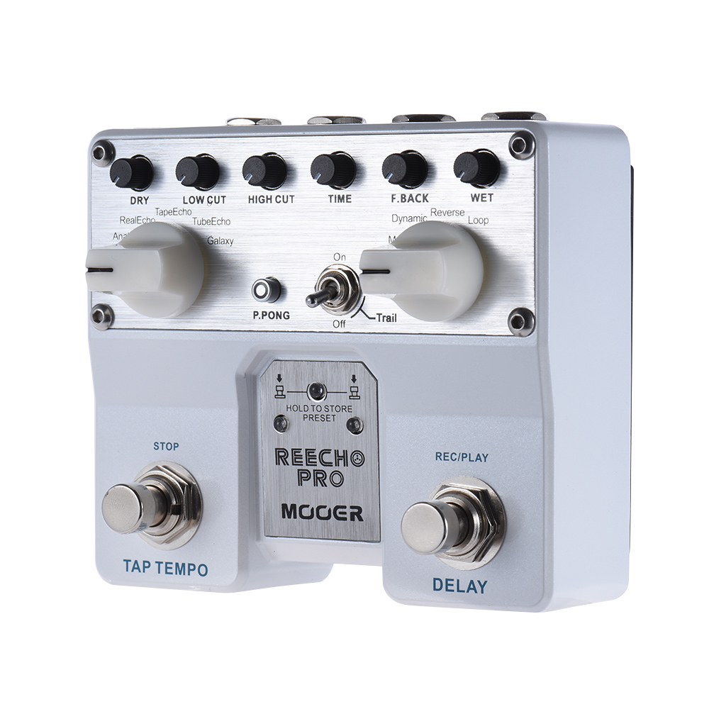 

MOOER Reecho Pro Digital Delay Guitar Effects Pedal with 6 Delay Effects Loop Recording Function