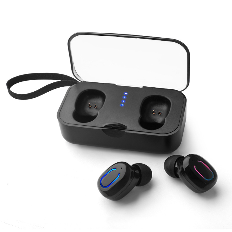 

[True Wireless] bluetooth V5.0 TWS Earbuds Invisible Mini Stereo Binaural Call IPX5 Sweat-proof Sports Earphone Headset With Charging Box for IOS Android
