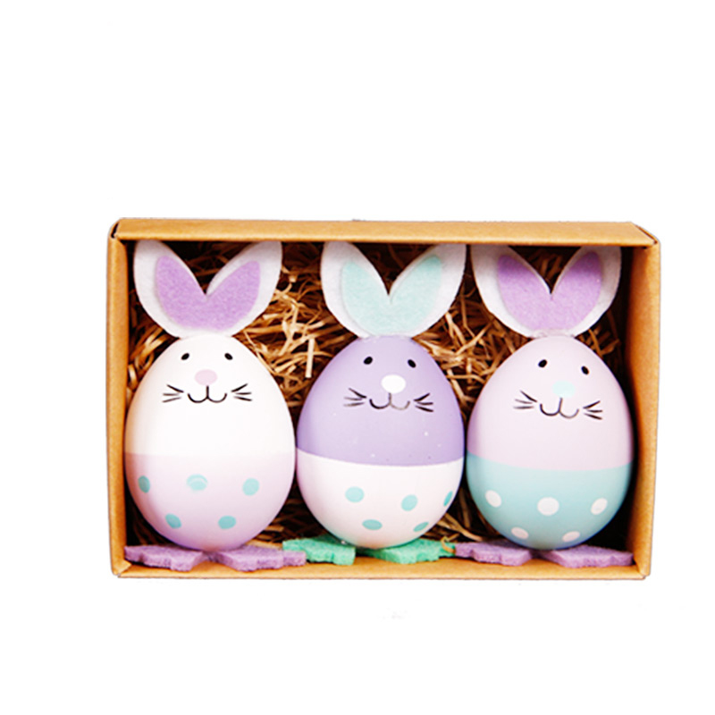 

Honana HC-002 3pcs / set Пластиковые пасхальные яйца Кролик Пасхальное украшение Игрушки Искусство ремесла Пасхальный кролик яйца Дек
