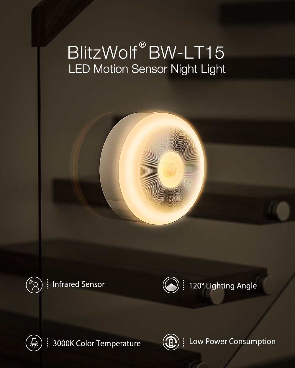 מנורת חיישן אוטומטית &#8211; BlitzWolf® BW-LT15