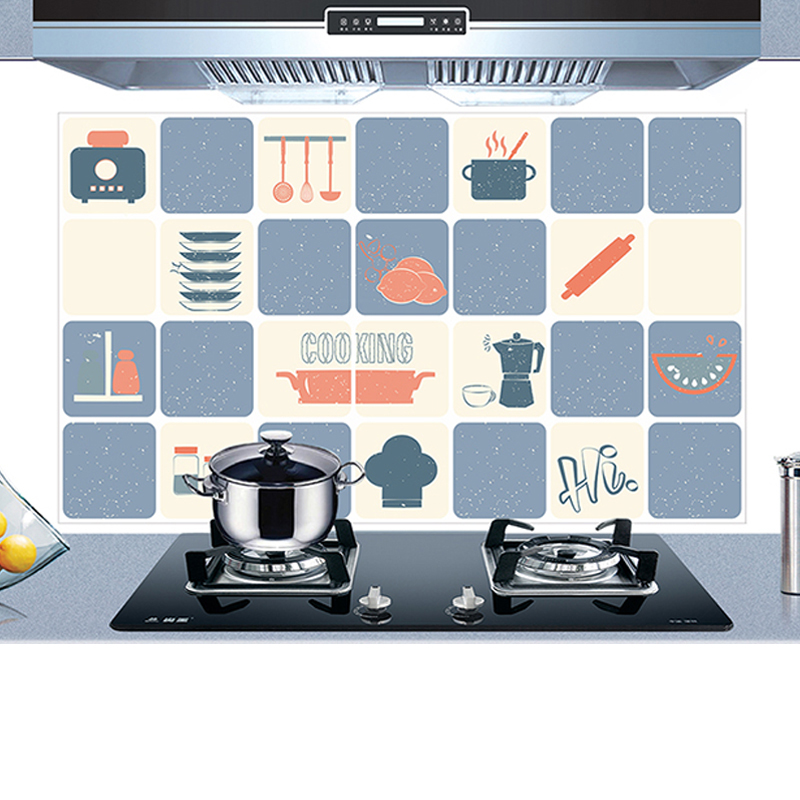 

KCASA KC-WS020 45 x 75cm PVC Removable Kitchen Cookware Oil-proof Waterproof Wall Sticker Paper