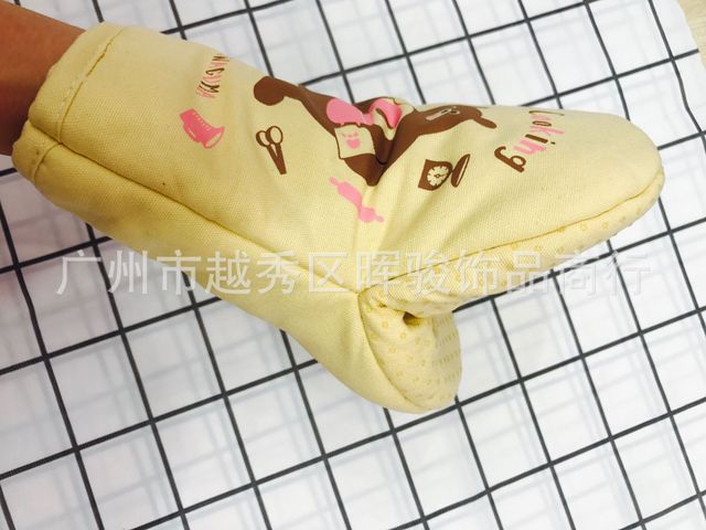 

Thicken Microwave Oven Gloves Cartoon High Temperature Insulation Kitchen Home Heat Oven Oven Baking Special Anti-scalding
