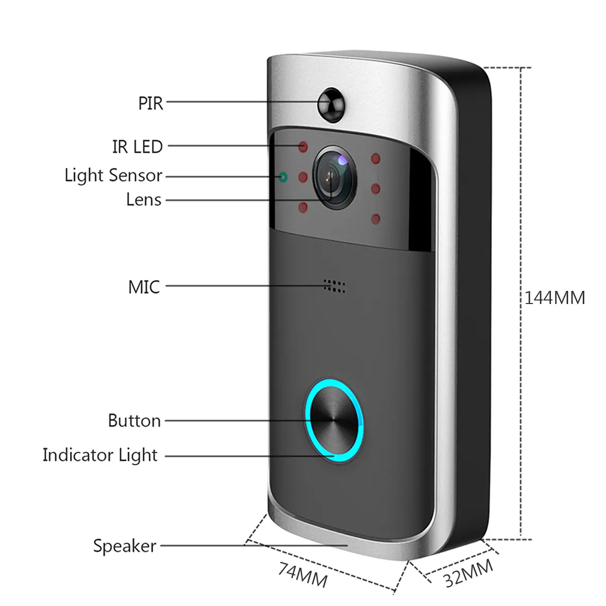 Smart Wireless Doorbell With Smartphone video