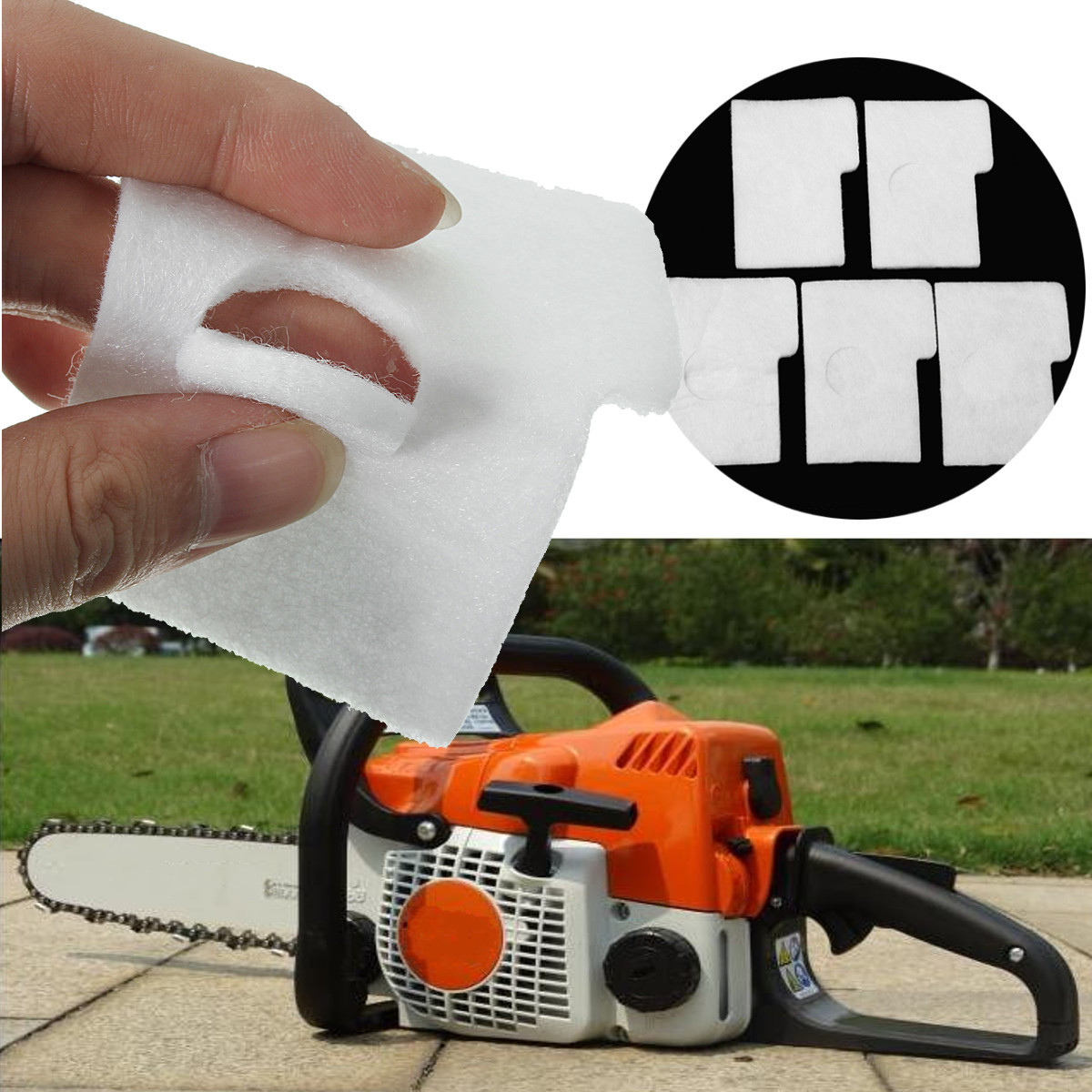 

5pcs Replace Air Filter For Stihl MS170 MS180 017 018 Chainsaw 1130 124 08