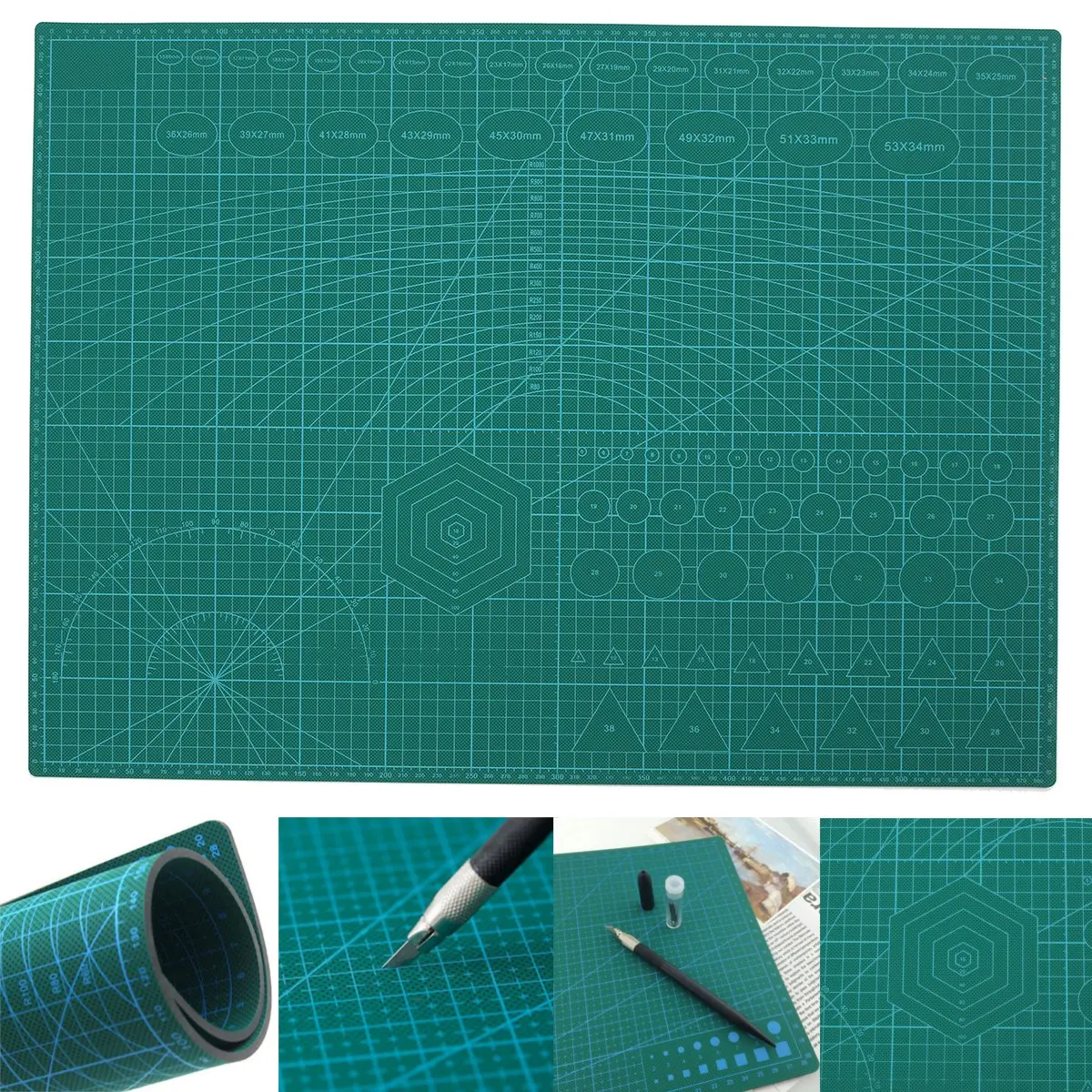 A2 PVC Çift Baskılı Kendinden Sertleşen Kesme Mat Craft Kapitone Scrapbooking Board