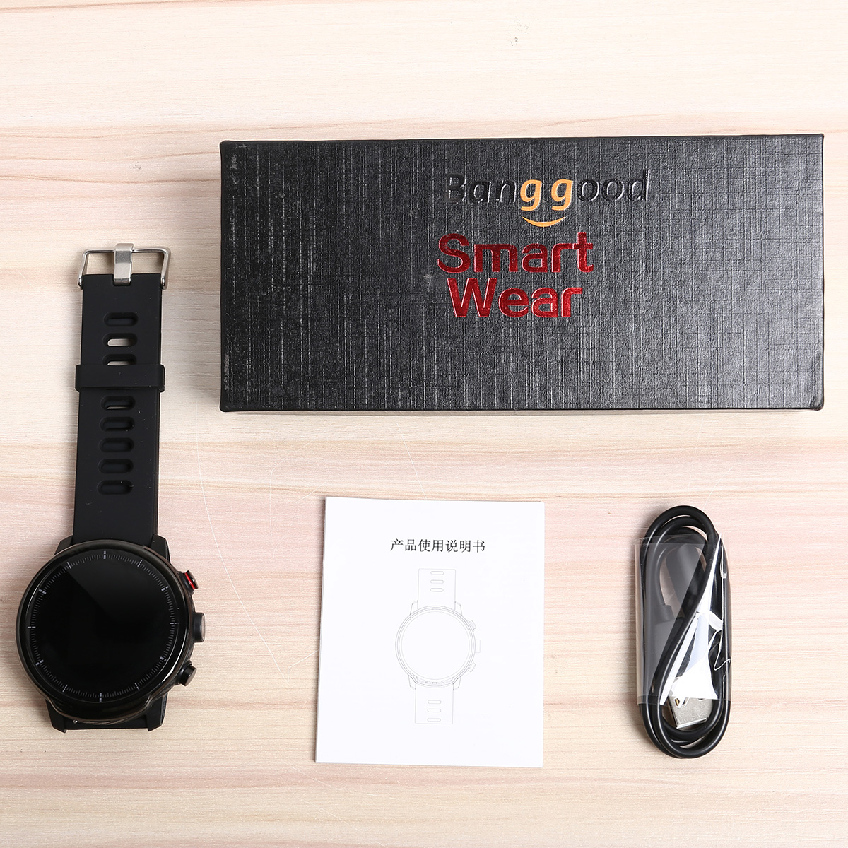 

Bang good Microwear L5 Carbon Fibre Texture LED Light Edge to Edge Screen Heart Rate Monitor IP68 Large Battery Smart watch
