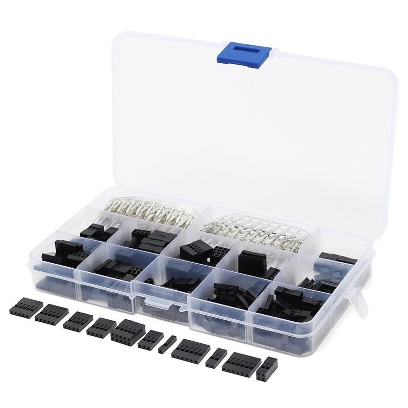 

420Pcs Dupont Wire Jumper Pin Header Connector Housing Kit Male Crimp Pins+Female Pin Connector Terminal Pitch With Box