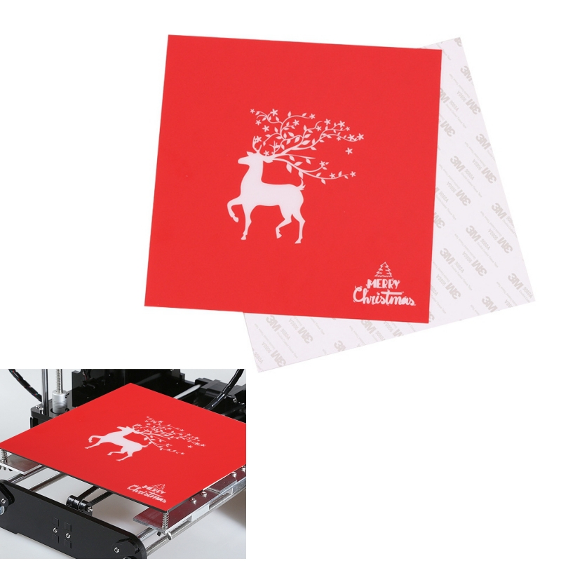 

220*220mm Christmas Series Heated Bed Sticker Printed Surface Build Sheet For Creality Ender-3 Wanhao i3 3D Printer Part