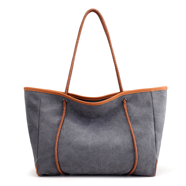 

Women Canvas Minimalist Pastel Tote Bag Handbag Leisure Travel Shoulder Bag Large Capacity Weekender